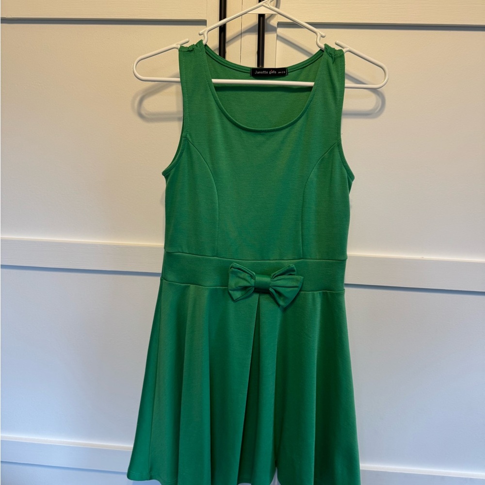 Emerald Green Fit and Flare Sleeveless Dress